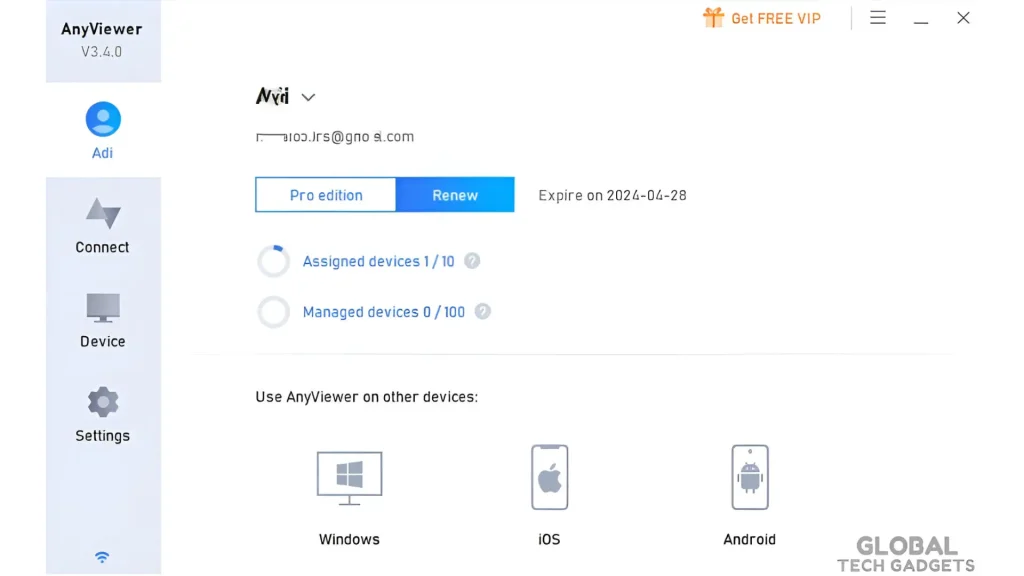AnyViewer Pro Review 1 AnyViewer Dashboard